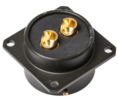 Product image for Sq Flange Receptacle, 2way Skt Contacts