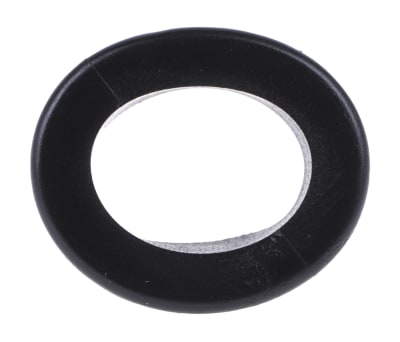 Product image for RS PRO Black PVC 16mm Round Cable Grommet for Maximum of 12mm Cable Dia.