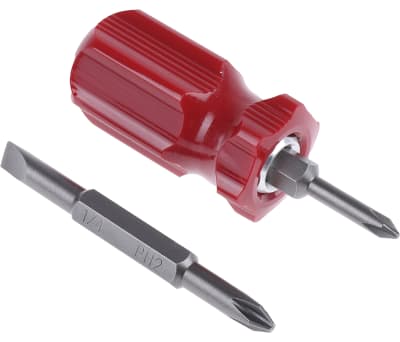 Product image for 2 ended reversible stubby screwdriver