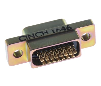 Product image for 15way metal unterminate micro D plug,3A