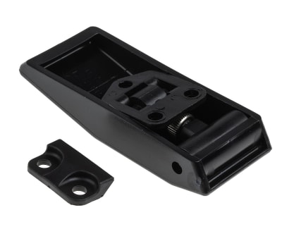 Product image for Acetal, Fibreglass Reinforced Nylon Black Toggle Latch, 350lbf Op.Tension, 95 x 37 x 17mm