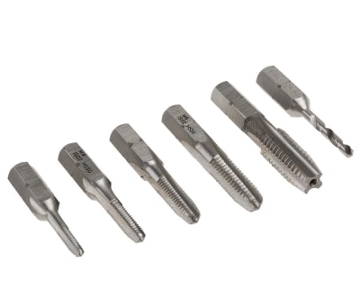 Product image for 1/4in hexagon drive tap and drill set