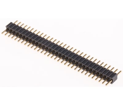 Product image for 32 way 1 row through board header,1.27mm