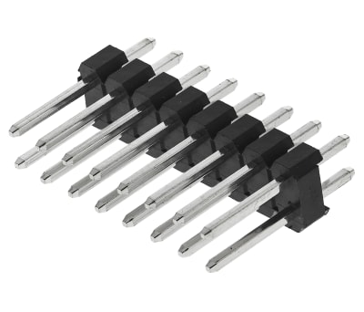 Product image for 8 way 2 row header,0.1in pitch 7mm pin