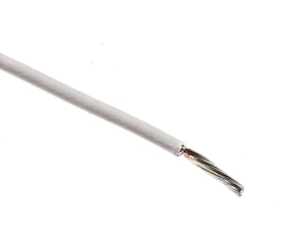 Product image for White high temp flexlite wire,1.50sq.mm