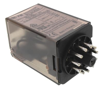 Product image for Plug-in Relay w/ LED,11pin DPDT 10A 24dc