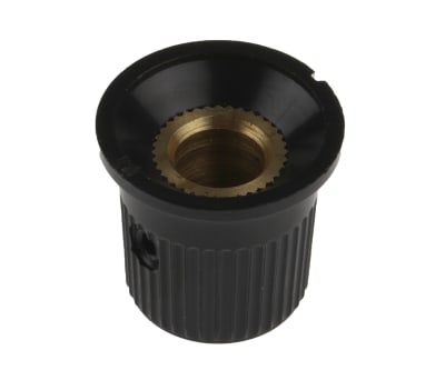 Product image for Grey cap knob,16.2mm dia 6mm shaft
