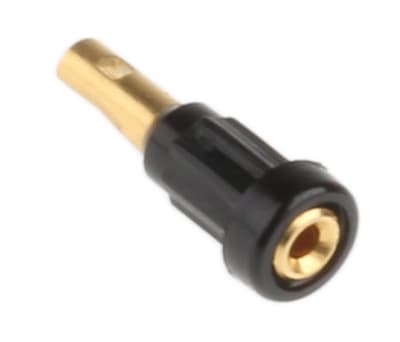 Product image for Black push in socket,1mm