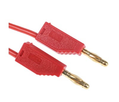 Product image for Red std lantern spring test lead,4mm