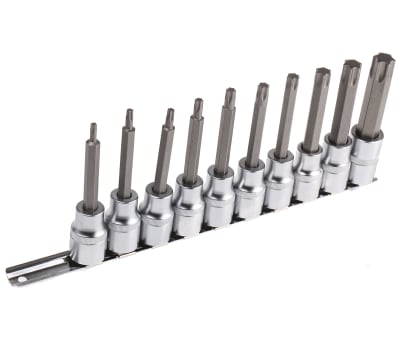 Product image for 10pcs Torx(R) 1/2in drive bit set,100mm