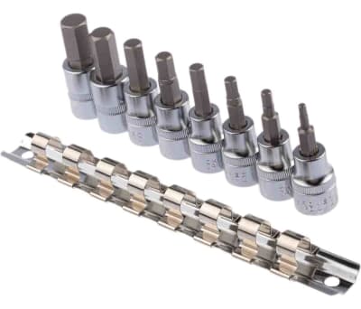 Product image for 8 piece 3/8in sq drive hex bit set