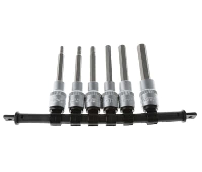 Product image for 6pcs 1/2in sq drive hex bit set,100mm L