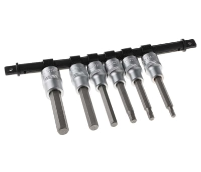 Product image for 6pcs 1/2in sq drive hex bit set,100mm L