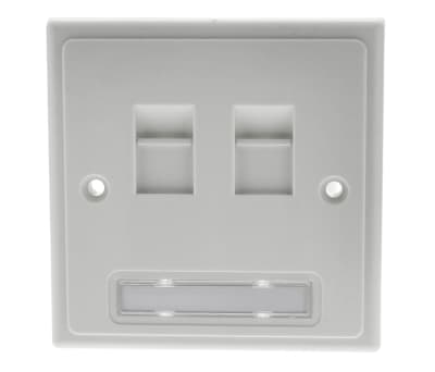 Product image for 2xRJ45 unshielded individual faceplate