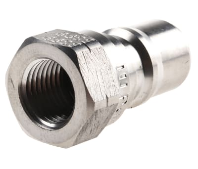 Product image for 1/4in BSPP quick action s/steel nipple