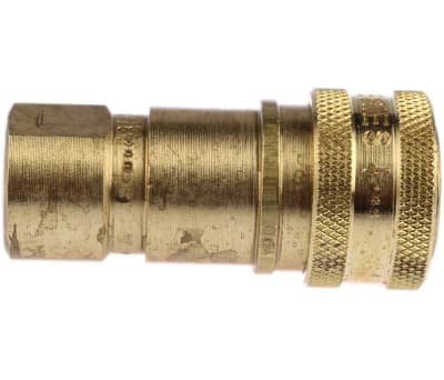 Product image for 1/4in BSPP quick action brass coupling