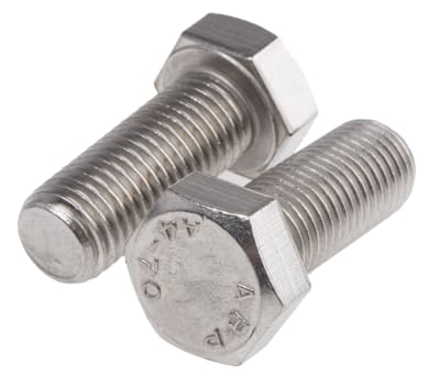 Product image for A4 s/steel hexagon set screw,M16x40mm