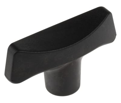 Product image for Black plastic female tee handle grip,M8