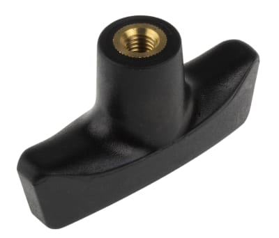 Product image for Black plastic female tee handle grip,M8