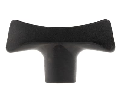 Product image for Black plastic female tee handle grip,M8