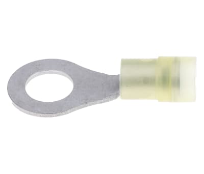 Product image for Yel M8 insul ring terminal,2.7-6.6sq.mm