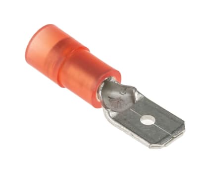 Product image for Red insul male receptacle,6.3Wx0.8Tmm