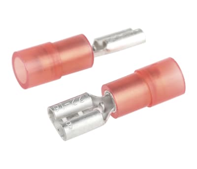 Product image for Red RS female receptacle,4.8Wx0.8Tmm