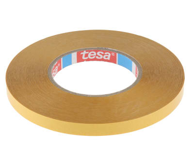 Product image for Tesa 4970 White Double Sided Plastic Tape, 12mm x 50m