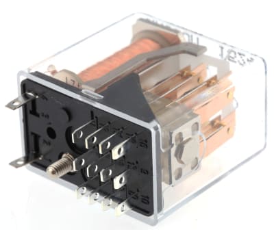 Product image for 4PDT standard cradle relay,24Vdc coil