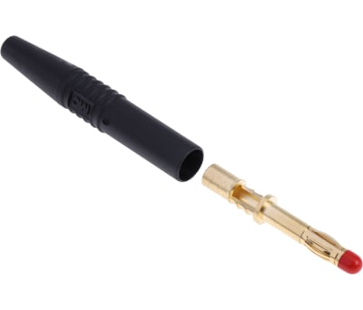 Product image for Black in-line safety plug,4mm