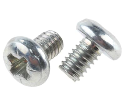 Product image for Steel cross pan head screw,8-32x1/4in