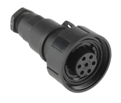 Product image for IP68 7way screw terminal cable socket,3A