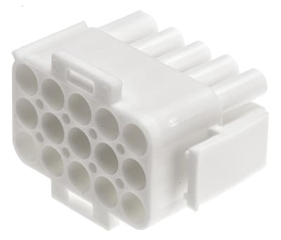 Product image for 15 way white plug housing