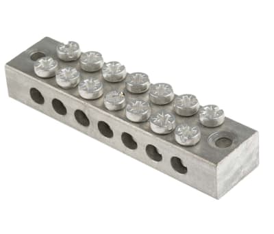 Product image for 7 way double screw earth terminal block