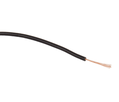 Product image for Black equipment wire,0.15sq.mm 100m