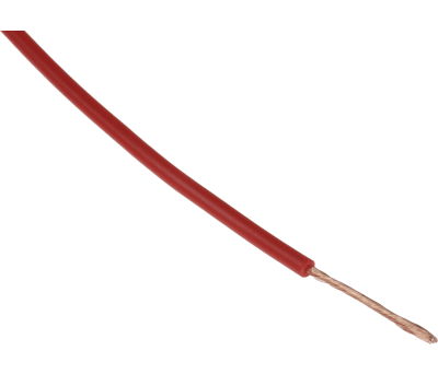 Product image for Red equipment wire,0.25sq.mm 100m