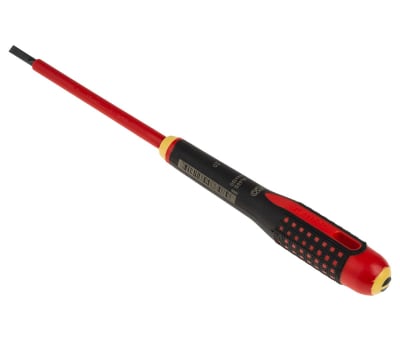 Product image for Slotted ergonomic screwdriver,100x4mm