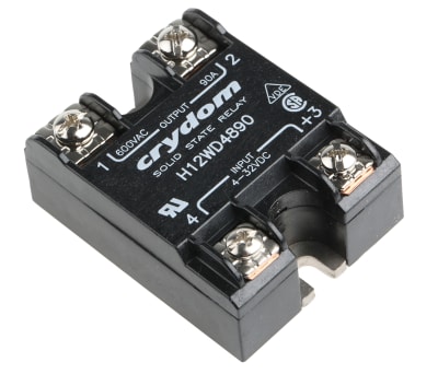 Product image for Sensata / Crydom 90 A Solid State Relay, Zero Cross, Panel Mount, SCR, 660 V ac Maximum Load