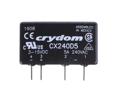 Product image for SIL SOLID STATE RELAY,5A 3-15VDC 240VAC