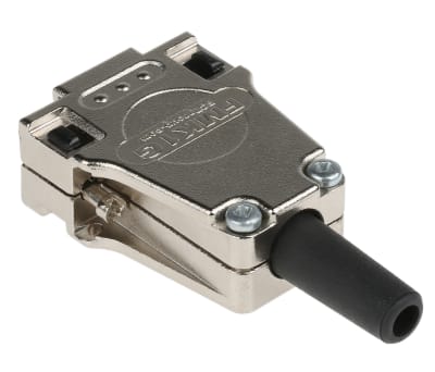 Product image for FCT FMK Die Cast Zinc D-sub Connector Backshell, 9 Way, Strain Relief