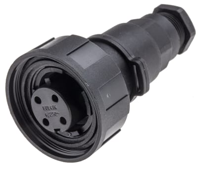 Product image for IP68 4way screw terminal cable socket,6A