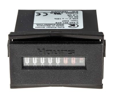 Product image for 7 DIGIT DIN HOUR METER,187-264VAC