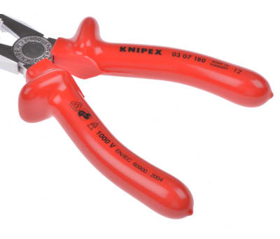 Product image for Knipex combination plier,1000V 180mm L