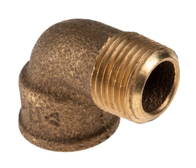 Product image for 90deg bronze equal elbow,1/2in BSPP M-F