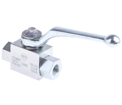 Product image for 1/4in BSPP two way steel ball valve