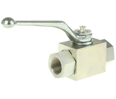 Product image for 1/2in BSPP two way steel ball valve