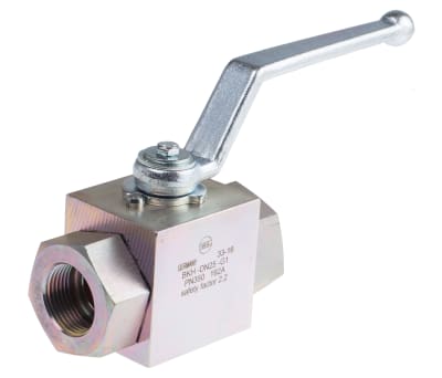 Product image for 1in BSPP two way steel ball valve