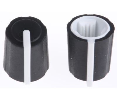 Product image for WHITE PUSH ON KNOB,6MM SPLINED SHAFT