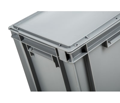 Product image for Schoeller Allibert 30L Grey Plastic Medium Storage Box, 330mm x 300mm x 400mm