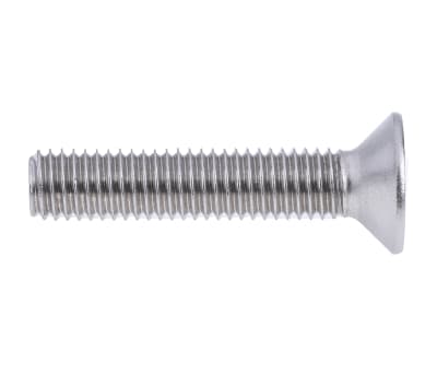 Product image for RS PRO M8 x 40mm Hex Socket Countersunk Screw Plain Stainless Steel